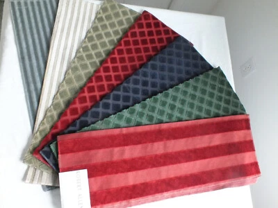 U PICK choice woven stripe etc. VELVET hang Sample Robert Allen 24"x18" approx. - Image 1 of 4