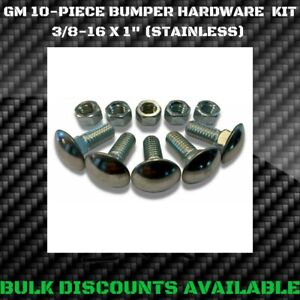 1962-1979 Chevrolet Nova SS Front Rear Chrome BUMPER BOLTS NUTS 3/8 STAINLESS GM