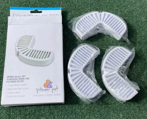 Paquete de 3 filtros de repuesto para mascotas para fuentes de cerámica y acero inoxidable Foto 1 de 1