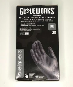 1000 Black Vinyl Gloves Powd-Free, Latex-Free Full Case- S M L XL🔥🔥🔥 - Picture 1 of 7
