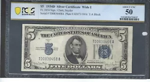 USA: 1934-D $5 Silver Certificate PCGS -a UNC Grade 50. As Shown on Scan - Picture 1 of 2
