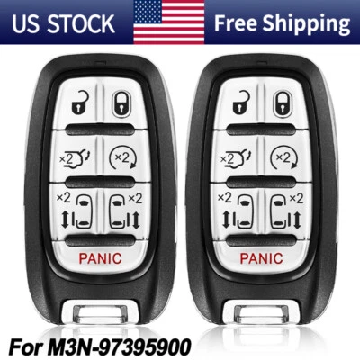 2 New For 2017-2025 Chrysler Pacifica Smart Keyless Remote Key Fob M3N-97395900 Foto 1 de 4