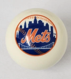 NEW YORK METS BLANCO MLB EQUIPO BILLAR JUEGO MESA DE BILLAR TACO 8 BOLAS DE REPUESTO - Imagen 1 de 1