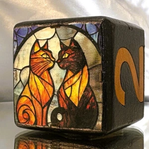 Mosaic Meow - Compagni di Gioco Luminosi - Backgammon Cubo Doppio 36mm - Foto 1 di 9
