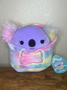 Squishmallows Hoodie Squad 8" Renate the Purple Koala Plush Doll Toy - NWT 4 GF! - Picture 1 of 2