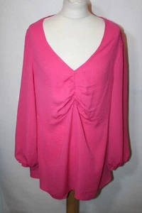 BNWT SIZE 18 VERY PINK TOP WITH GATHERED FRONT 5825 - Picture 1 of 4