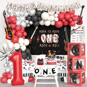 One Rocks Deko zum 1. Geburtstag, Rock and Roll First Party Deko, Bo... - Bild 1 von 6
