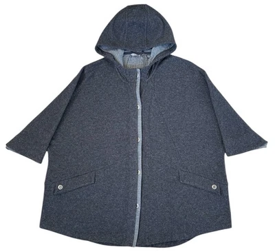 Toad & Co Gris Lana Reloj Nocturno Capa Poncho Chaqueta Con Capucha Para Mujer Talla M/L Usado en Excelente Condición Foto 1 de 4