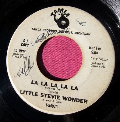 LITTLE STEVIE WONDER - La La La La La / Water Boy - Promo 45 rpm - Tamla 54070 Foto 1 de 2