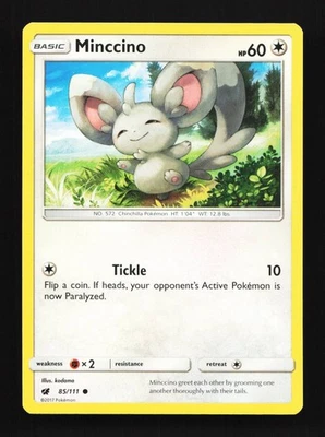 Minccino 85/111 LP Crimson Invasion English Pokemon Card TCG - Image 1 of 4