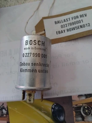 Used OEM Porsche 911 F Ballast Resistor For Rev Tachometer Bosch 0227990001 - Image 1 of 3