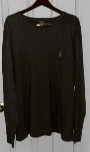 RALPH LAUREN T-SHIRT GRÜN LANGARM MIT TASCHE 2XL - Bild 1 von 4