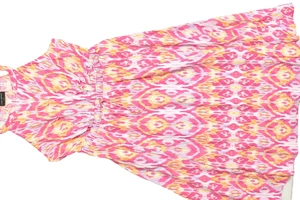 Lane Bryant Women's Plus Size 16 Pink Orange Ikat Print Dress - Picture 1 of 8