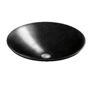 Fregadero de baño Kohler 75748-FP2-7 Sartorial Paisley Carillon redondo, negro - Imagen 1 de 5