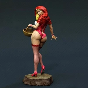 Bambola resina 1/24 sexy cappuccetto rosso statua bambina non dipinta kit modellino non assemblato - Foto 1 di 14