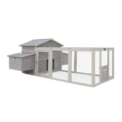 Samland Wooden Chicken Coop with Spacious Run - Outdoor Waterproof Hen House ... - image 1 of 4