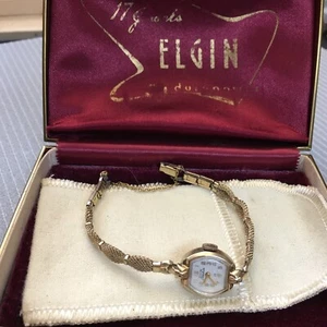 Nice vintage Ladies ELGIN Wristwatch 17J cal.833A 10K RGP runs but not serviced - Picture 1 of 15