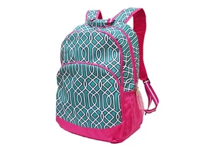 Pink and Turquoise Backpack book bag All For Color NWT - Picture 1 of 2