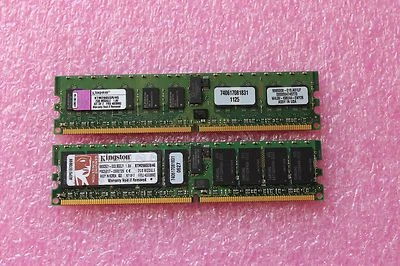 40E8993 Kingston DDR2 DIMM 4GB KIT (2x2GB)400MHZ PC2-3200R KTM2865SR/4G 40E8993 - Image 1 of 2