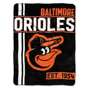 MLB Baltimore Orioles Micro Raschel Throw Blanket 46" x 60" - Picture 1 of 1