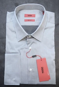 Hugo Boss Mens C-George French Cuff Easy Iron Reg Fit Cotton Dress Shirt 37 14.5 - Picture 1 of 7