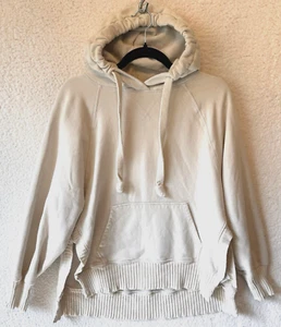 AMERICAN EAGLE Ivory Boyfriend Cut Hoodie Sweatshirt Size XS - Picture 1 of 10