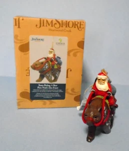 Heartwood Creek By Jim Shore - SANTA RIDING A BEAR Ornament (6011497) - Picture 1 of 4