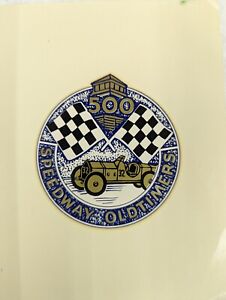 Indianapolis 500 Speedway Old Timers Decal Vintage By Vitachrome 2 1/4" X 2 1/2"