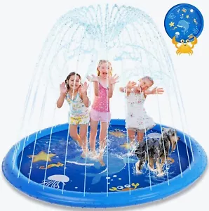 Almohadilla para salpicaduras para niños pequeños, rociador de 77" para niños, espesar el agua de la piscina del bebé NUEVO - Imagen 1 de 4