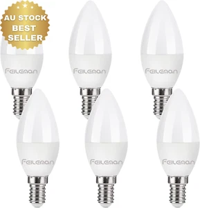 6x E14 LED Candle Bulbs 6W 490Lm Warm White 3000K Non-Dimmable C37 - Picture 1 of 12