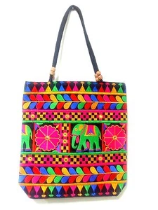 INDIAN HOBO BAG ELEPHANT EMBROIDERED VINTAGE BANJARA HIPPIE BOHO SHOULDER BAG - Picture 1 of 7