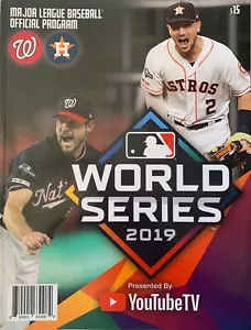 Programa oficial de la serie mundial MLB 2019 WASHINGTON NATIONALS VS HOUSTON ASTROS - Imagen 1 de 1