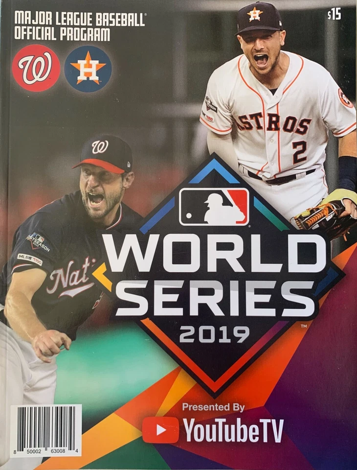 2019 OFFICIAL MLB WORLD SERIES PROGRAM WASHINGTON NATIONALS VS HOUSTON ASTROS - Image 1 of 1
