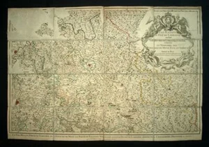 Carte géographique de la région de Metz, Thionville, Sarrelouis, Sarrebruck 18em - Imagen 1 de 7