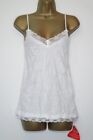 Joe Browns White Jersey Crinkle Lace Trim Strappy Cami Top Size 14 Bnwt