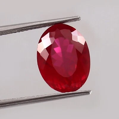 Flawless Pigeon Blood Red Mozambique Ruby 13x10mm Oval Loose Gemstone for Ring - Image 1 of 4