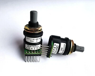 Rotary Encoder Grayhill 61C11-01-08-02 Optical 11.25° 32-position w/ Pushbutton - Image 1 of 4