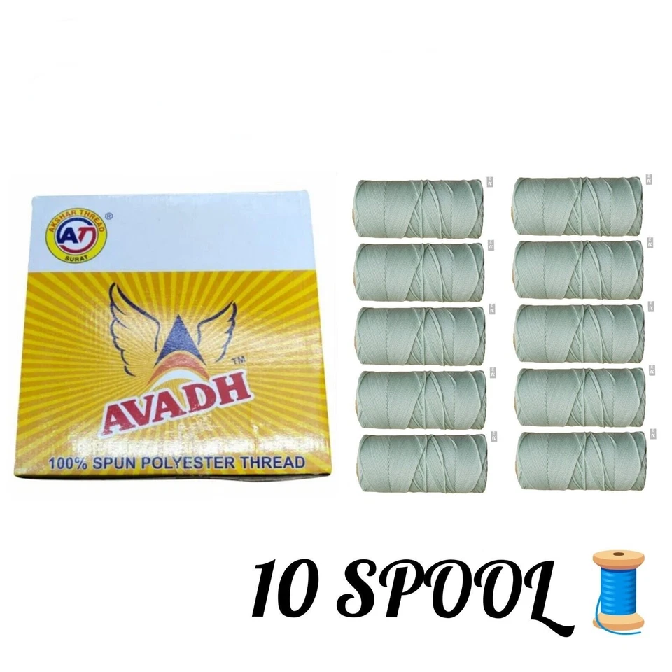 Avadh Spun Polyester PASTEAL GREEN Thread suitable for all types of sewing - Image 1 of 3