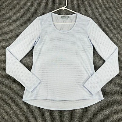 Camisa Athleta Mujer Mediana Púrpura Claro Manga Larga Activa Informal Entrenamiento Yoga Foto 1 de 4