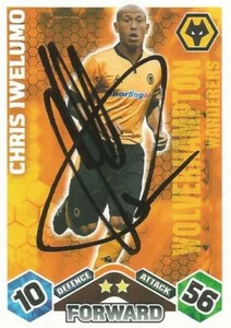 CHRIS IWELUMO SIGNED WOLVES 2009/2010 MATCH ATTAX TRADING CARD+COA - Picture 1 of 1