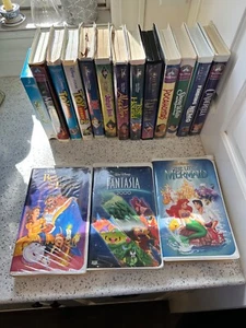 Vintage Black Diamond Disney VHS lot of 15 including RARE Little Mermaid - Picture 1 of 7