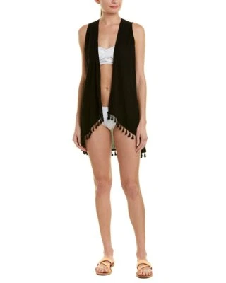 $218 Athena Women's Black Bazaar Wrap Cover-Up Swimwear Size L - Image 1 of 2
