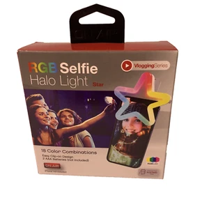 RGB Clip On Selfie Star ⭐️Halo Light Tik Tok Facebook Live 18 FARBKOMBINATIONEN!! Neu - Bild 1 von 5