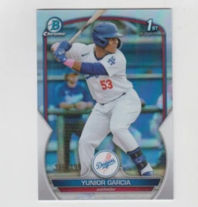 Yunior Garcia 2023 BOWMAN CHROME PROSPECT SILVER REFRACTOR /499 DODGERS - Picture 1 of 1