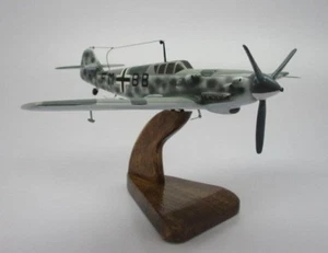 Messerschmitt 109 modelo de madera monocasco todo metálico avión de combate envío gratuito - Imagen 1 de 1