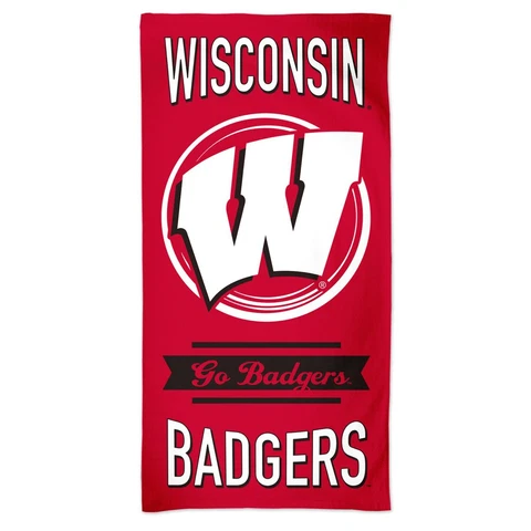Wisconsin Badgers Wincraft NCAA 30 x 60 Fiber Beach Towel FREE SHIP Cover