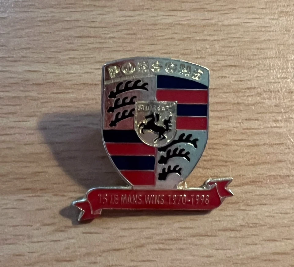 Porsche Lapel Badge 15 Le Mans Wins 1970 - 1998 - Image 1 of 1