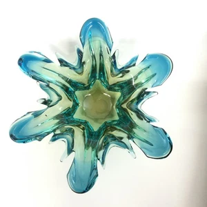 Vintage Murano Style Manganese Glass MCM Art Glass Bowl Flower - for Charity - Picture 1 of 7