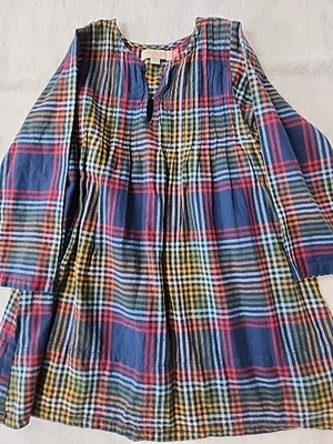 Pink Chicken Girls Plaid Cotton Dress Size 4 Preowned - Image 1 of 4