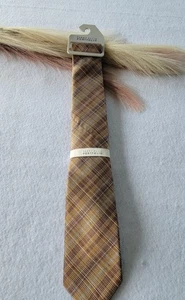 Perry Ellis Portfolio Men's Tie Brownish, Goldish, Silvery New 3" At Widest New - Picture 1 of 2